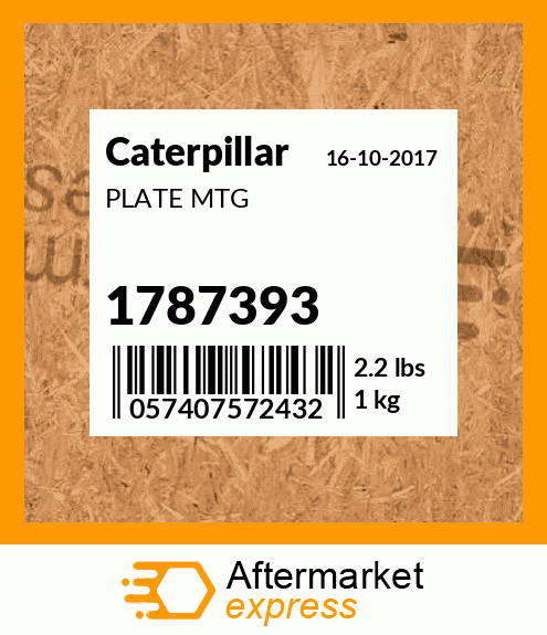 PLATE MTG 1787393