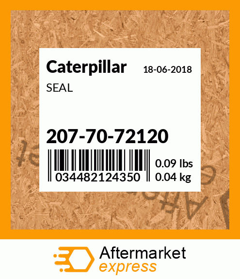 207-70-72120 - SEAL fits Caterpillar | Price: $5.28