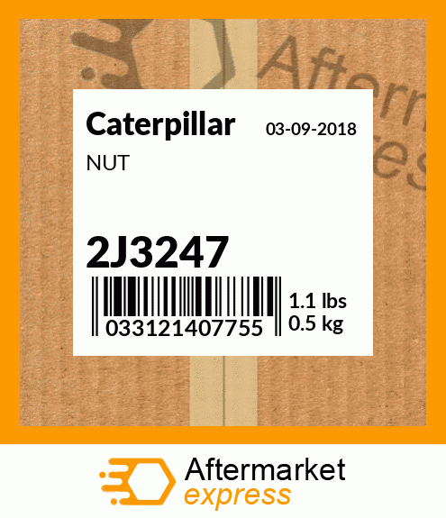 5J5731 - NUT fits Caterpillar | Price: $18.14