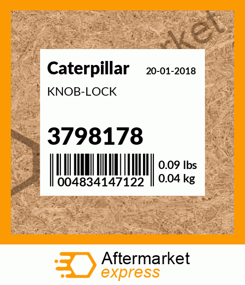 3798178 - KNOB-LOCK fits Caterpillar | Price: $13.05