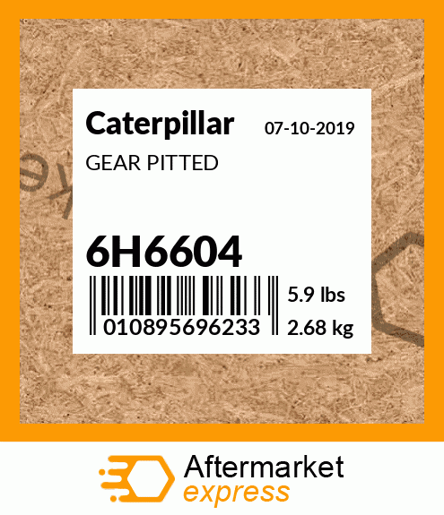 GEAR PITTED 6H6604