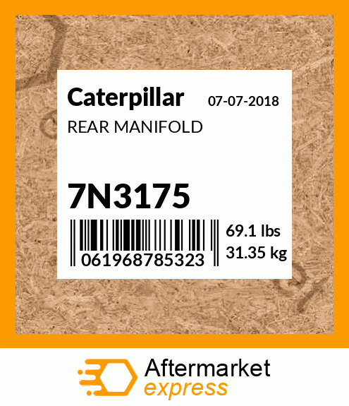 REAR MANIFOLD 7N3175