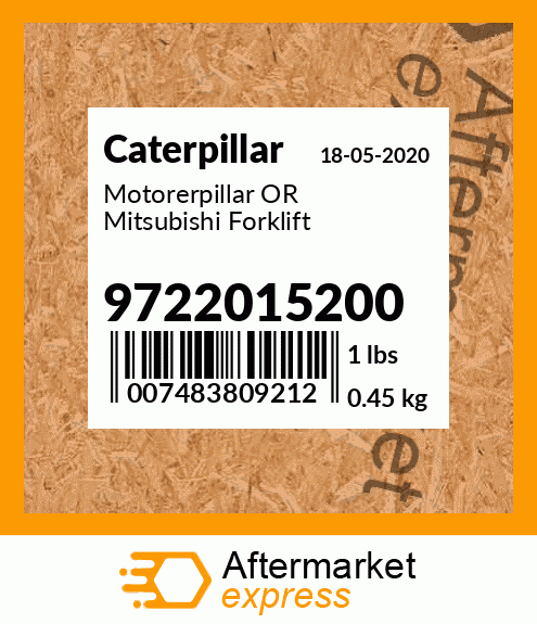 Motorerpillar OR Mitsubishi Forklift 9722015200
