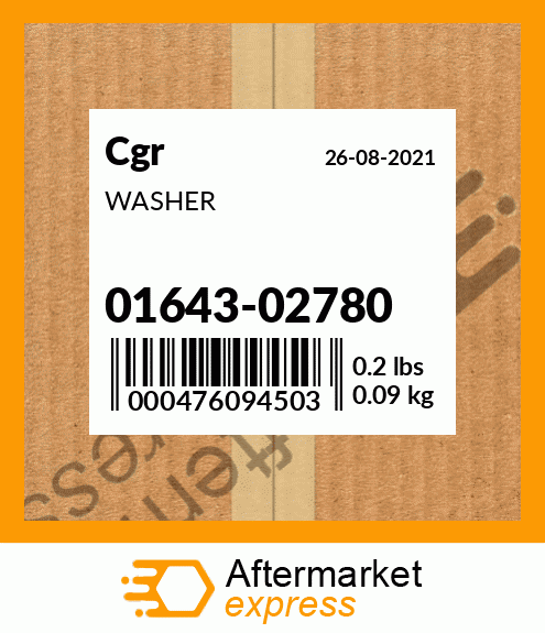 Spare part 01643-02780 + WASHER