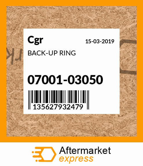 Spare part 07001-03050 + BACK-UP RING