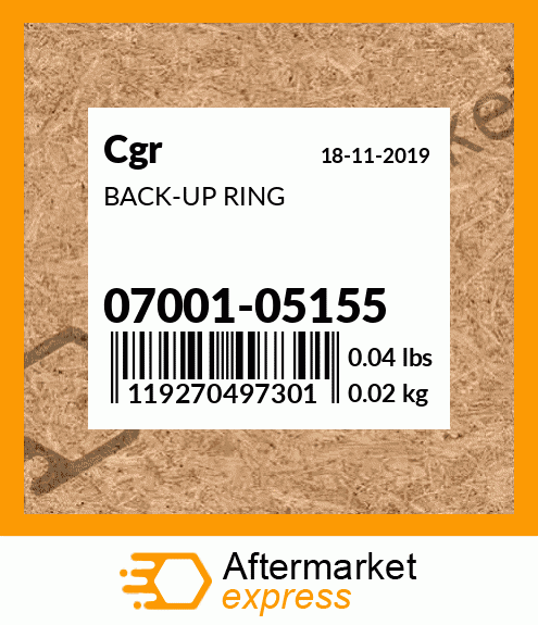 Spare part 07001-05155 + BACK-UP RING