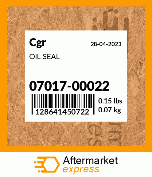 Spare part 07017-00022 + OIL SEAL