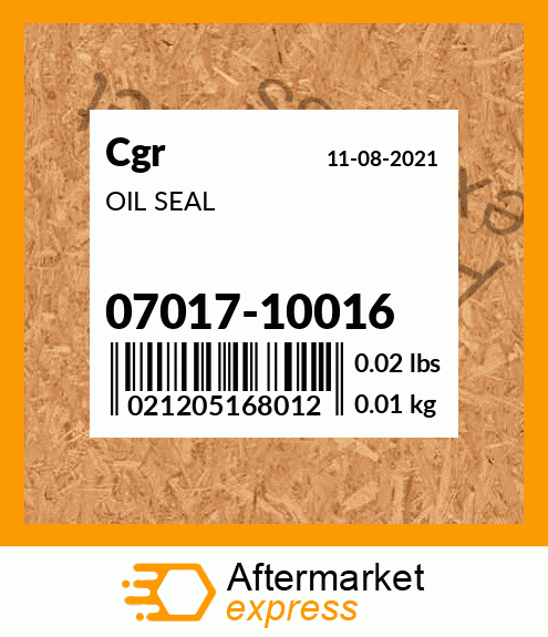 Spare part 07017-10016 + OIL SEAL