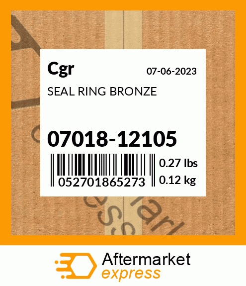 Spare part 07018-12105 + SEAL RING BRONZE