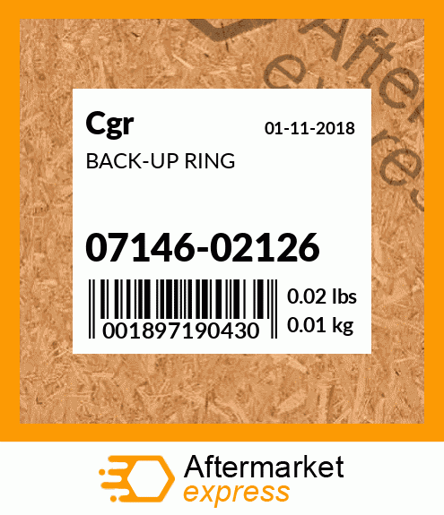 Spare part 07146-02126 + BACK-UP RING