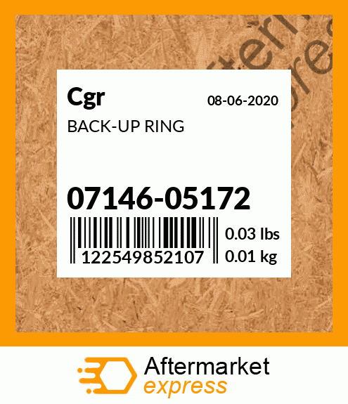 Spare part 07146-05172 + BACK-UP RING