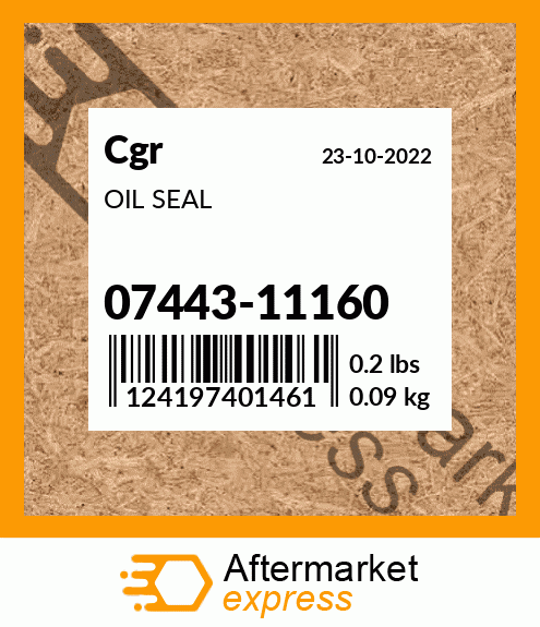 Spare part 07443-11160 + OIL SEAL