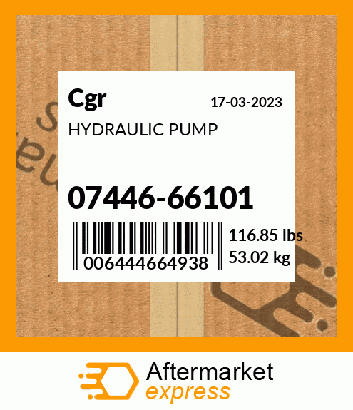 Spare part 07446-66101 + HYDRAULIC PUMP