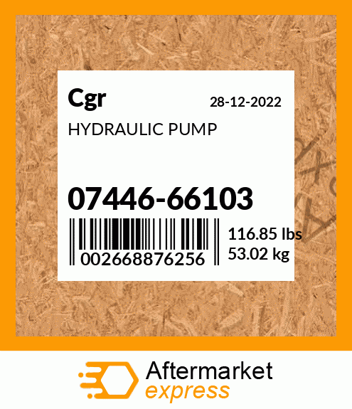 Spare part 07446-66103 + HYDRAULIC PUMP