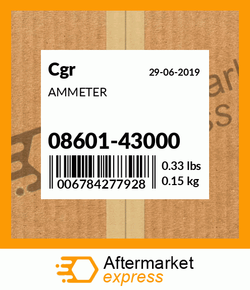 Spare part 08601-43000 + AMMETER