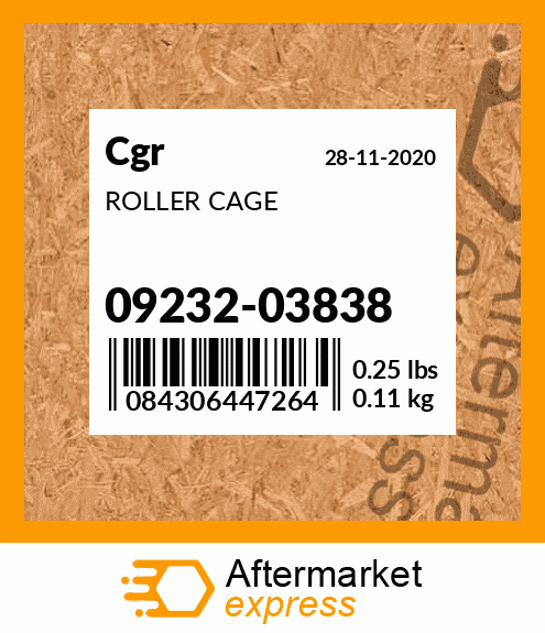 Spare part 09232-03838 + ROLLER CAGE