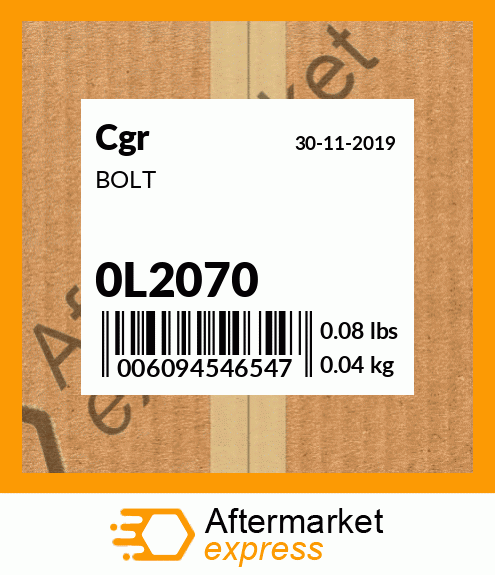 Spare part 0L2070 + BOLT