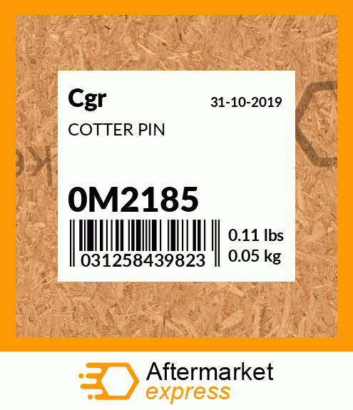 Spare part 0M2185 + COTTER PIN