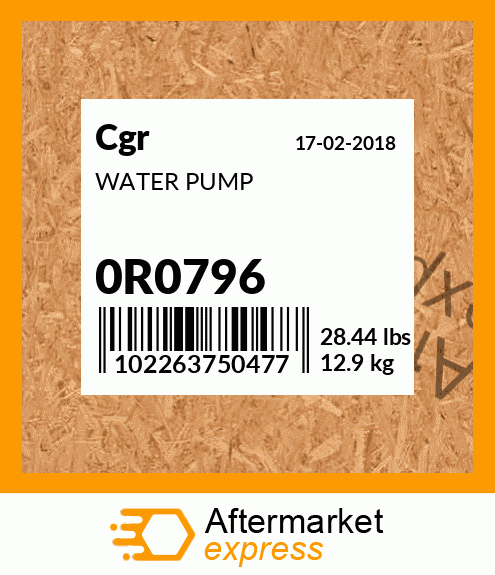 Spare part 0R0796 + WATER PUMP