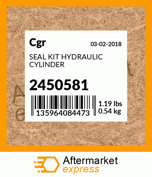 SEAL KIT HYDRAULIC CYLINDER 2450581