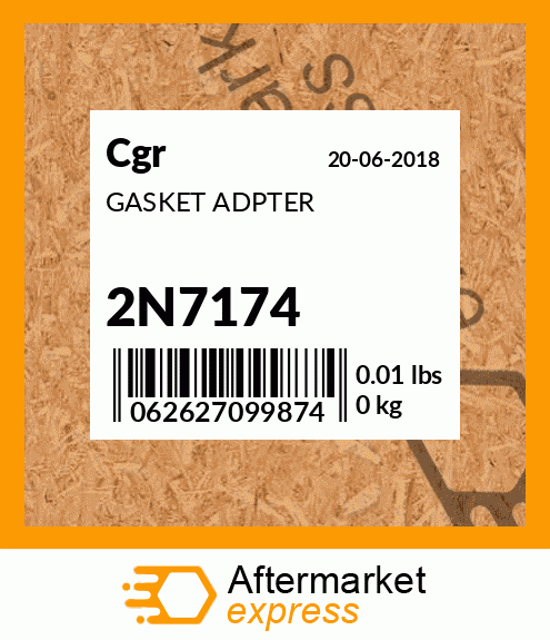 GASKET ADPTER 2N7174