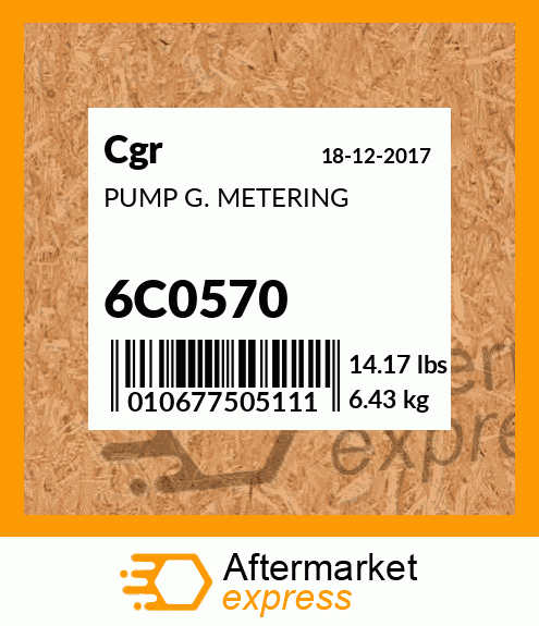 PUMP G. METERING 6C0570