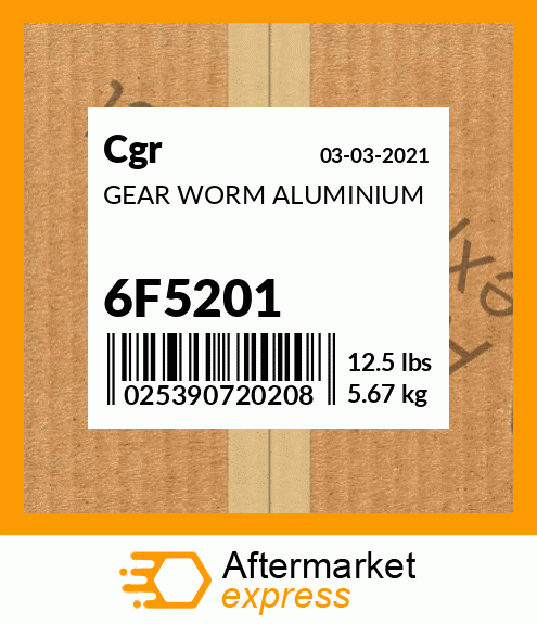 GEAR WORM ALUMINIUM 6F5201