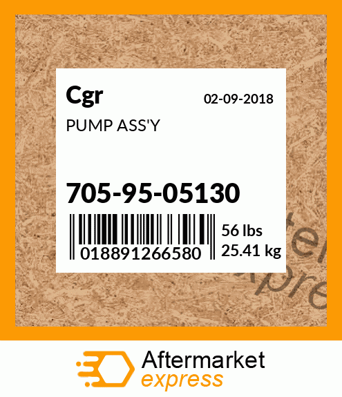 PUMP ASS'Y 705-95-05130