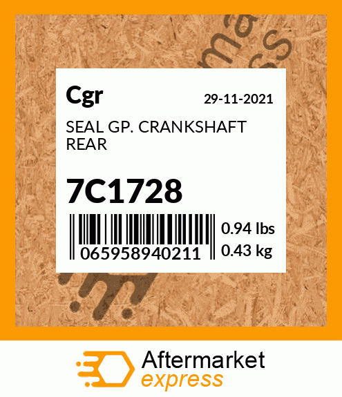 SEAL GP. CRANKSHAFT REAR 7C1728