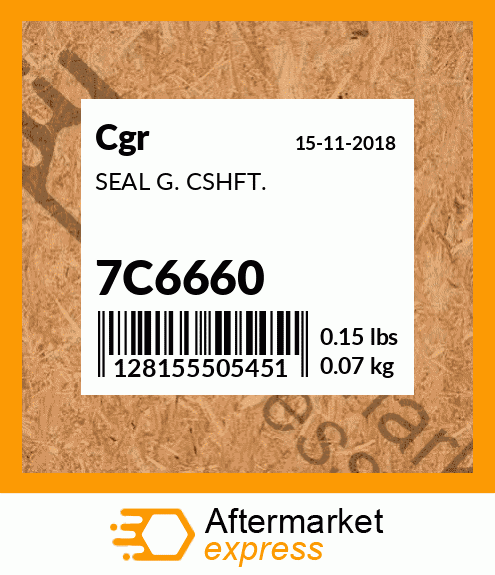 SEAL G. CSHFT. 7C6660
