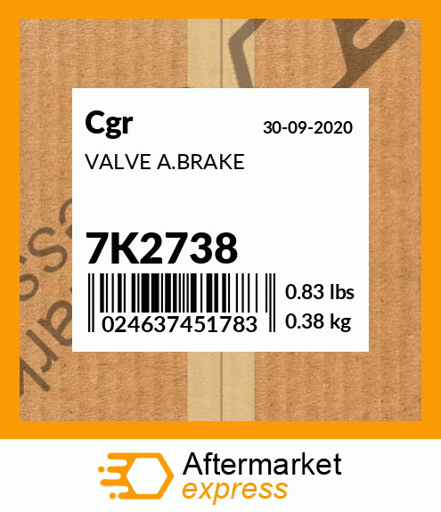 VALVE A.BRAKE 7K2738