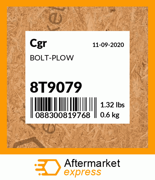 BOLT-PLOW 8T9079