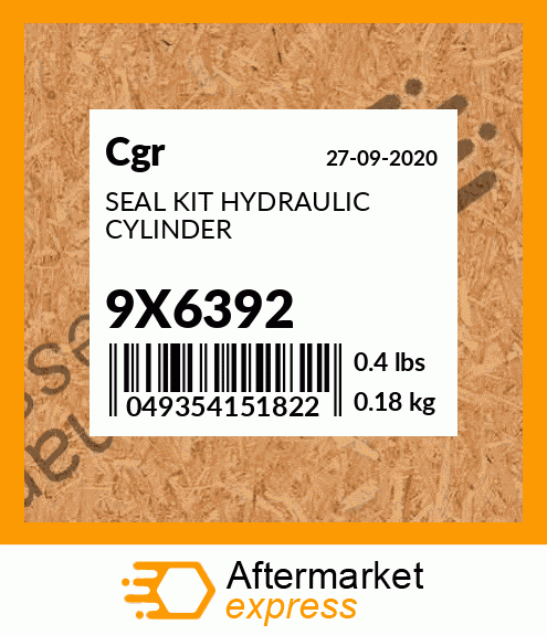 SEAL KIT HYDRAULIC CYLINDER 9X6392