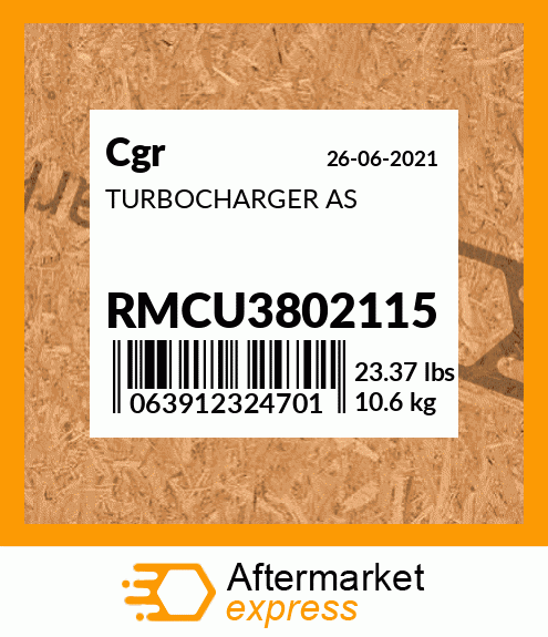 TURBOCHARGER AS RMCU3802115