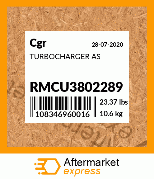 TURBOCHARGER AS RMCU3802289