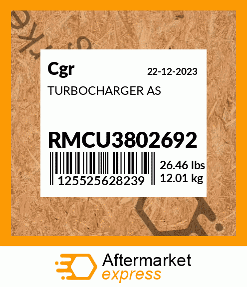 TURBOCHARGER AS RMCU3802692