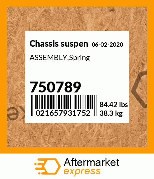 Spare part 750789 + ASSEMBLY,Spring