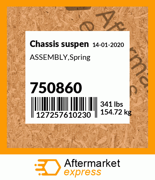 Spare part 750860 + ASSEMBLY,Spring