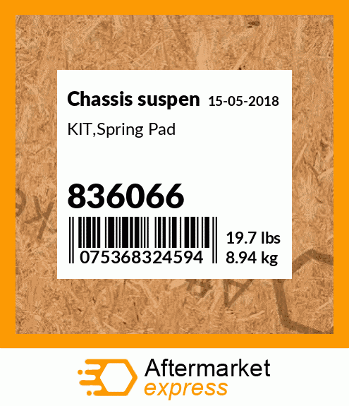 Spare part 836066 + KIT,Spring Pad