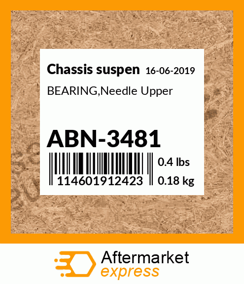 Spare part ABN-3481 + BEARING,Needle Upper