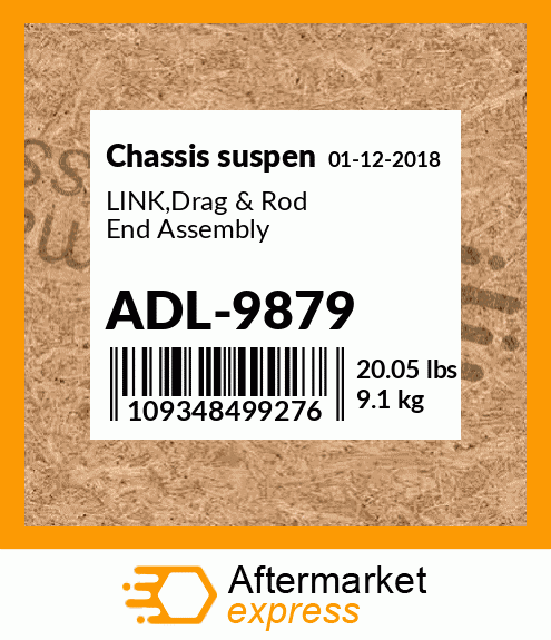 Spare part ADL-9879 + LINK,Drag & Rod End Assembly