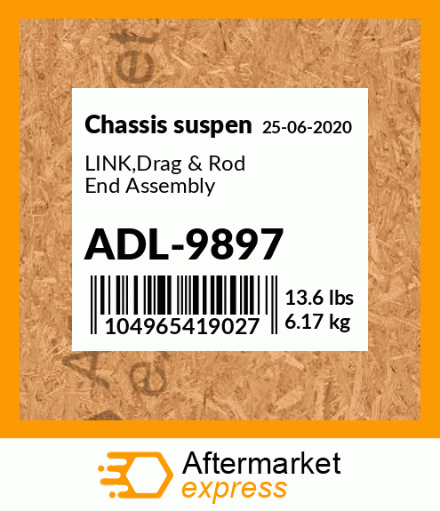 Spare part ADL-9897 + LINK,Drag & Rod End Assembly