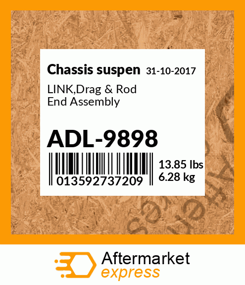 Spare part ADL-9898 + LINK,Drag & Rod End Assembly