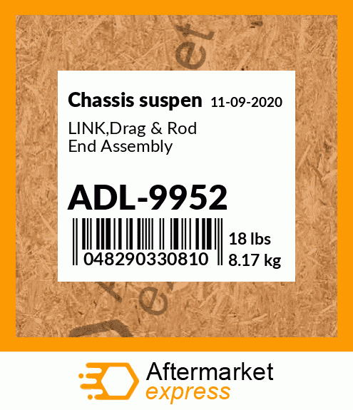 Spare part ADL-9952 + LINK,Drag & Rod End Assembly