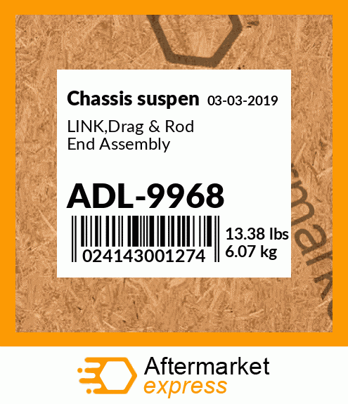 Spare part ADL-9968 + LINK,Drag & Rod End Assembly