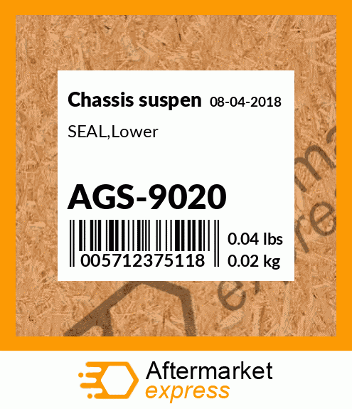 Spare part AGS-9020 + SEAL,Lower