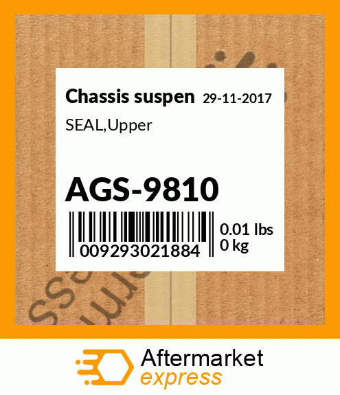 Spare part AGS-9810 + SEAL,Upper