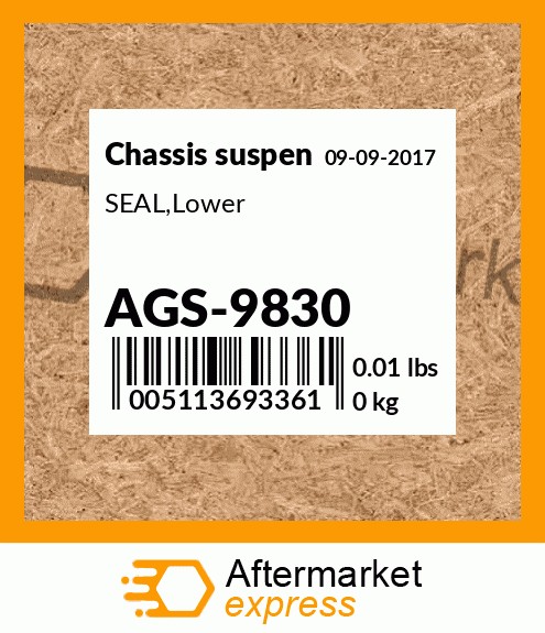 Spare part AGS-9830 + SEAL,Lower