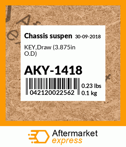 Spare part AKY-1418 + KEY,Draw (3.875in O.D)