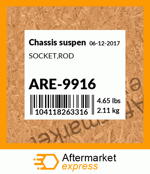 Spare part ARE-9916 + SOCKET,ROD